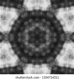 Grunge halftone black and white dots texture background. Spotted vector Abstract Texture
