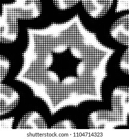 Grunge halftone black and white dots texture background. Spotted vector Abstract Texture

