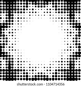 Grunge halftone black and white dots texture background. Spotted vector Abstract Texture
