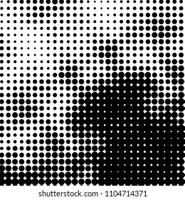 Grunge halftone black and white dots texture background. Spotted vector Abstract Texture
