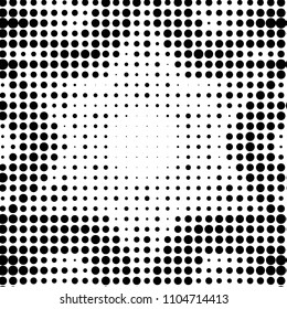 Grunge halftone black and white dots texture background. Spotted vector Abstract Texture
