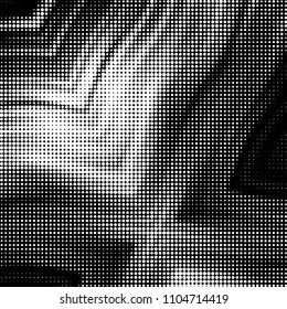 Grunge halftone black and white dots texture background. Spotted vector Abstract Texture

