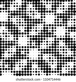 Grunge halftone black and white dots texture background. Spotted vector Abstract Texture
