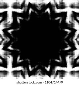 Grunge halftone black and white dots texture background. Spotted vector Abstract Texture
