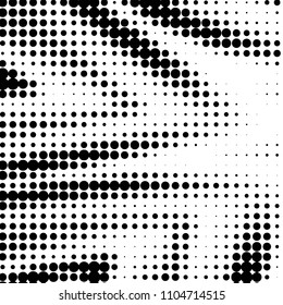 Grunge halftone black and white dots texture background. Spotted vector Abstract Texture

