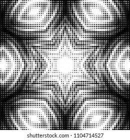 Grunge halftone black and white dots texture background. Spotted vector Abstract Texture
