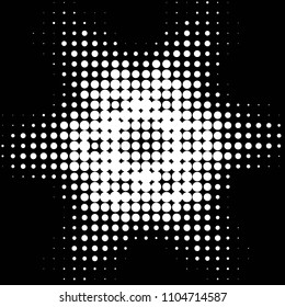 Grunge halftone black and white dots texture background. Spotted vector Abstract Texture
