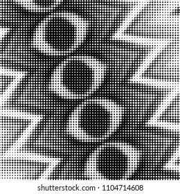 Grunge halftone black and white dots texture background. Spotted vector Abstract Texture
