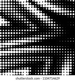 Grunge halftone black and white dots texture background. Spotted vector Abstract Texture
