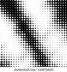 Grunge halftone black and white dots texture background. Spotted vector Abstract Texture
