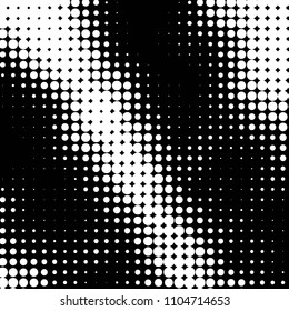 Grunge halftone black and white dots texture background. Spotted vector Abstract Texture
