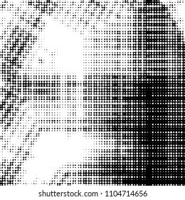 Grunge halftone black and white dots texture background. Spotted vector Abstract Texture
