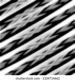 Grunge halftone black and white dots texture background. Spotted vector Abstract Texture
