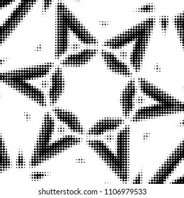 Grunge halftone black and white dots texture background. Spotted vector Abstract Texture
