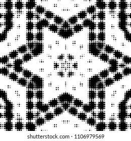 Grunge halftone black and white dots texture background. Spotted vector Abstract Texture
