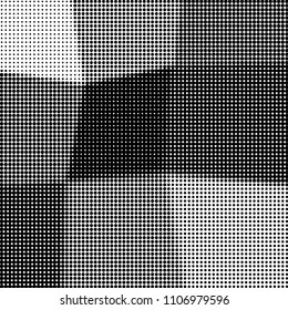 Grunge halftone black and white dots texture background. Spotted vector Abstract Texture
