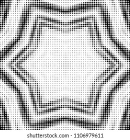 Grunge halftone black and white dots texture background. Spotted vector Abstract Texture

