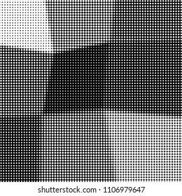 Grunge halftone black and white dots texture background. Spotted vector Abstract Texture
