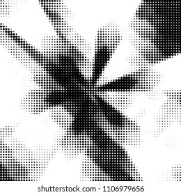 Grunge halftone black and white dots texture background. Spotted vector Abstract Texture
