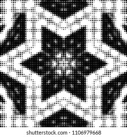 Grunge halftone black and white dots texture background. Spotted vector Abstract Texture
