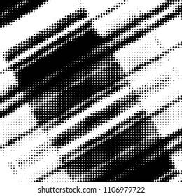 Grunge halftone black and white dots texture background. Spotted vector Abstract Texture
