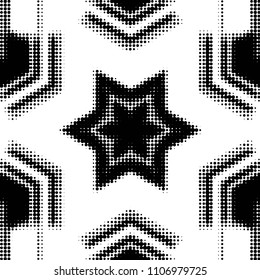 Grunge halftone black and white dots texture background. Spotted vector Abstract Texture
