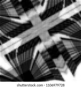 Grunge halftone black and white dots texture background. Spotted vector Abstract Texture
