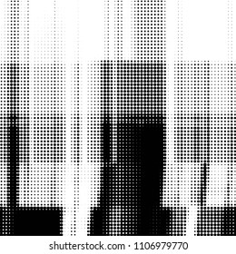 Grunge halftone black and white dots texture background. Spotted vector Abstract Texture
