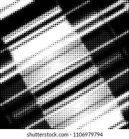 Grunge halftone black and white dots texture background. Spotted vector Abstract Texture
