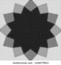 Grunge halftone black and white dots texture background. Spotted vector Abstract Texture
