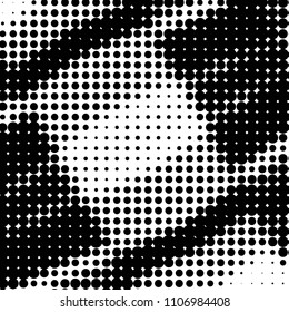 Grunge halftone black and white dots texture background. Spotted vector Abstract Texture
