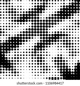 Grunge halftone black and white dots texture background. Spotted vector Abstract Texture

