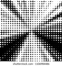 Grunge halftone black and white dots texture background. Spotted vector Abstract Texture
