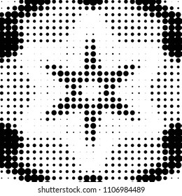 Grunge halftone black and white dots texture background. Spotted vector Abstract Texture
