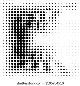 Grunge halftone black and white dots texture background. Spotted vector Abstract Texture
