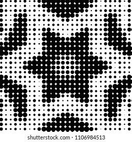 Grunge halftone black and white dots texture background. Spotted vector Abstract Texture
