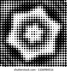 Grunge halftone black and white dots texture background. Spotted vector Abstract Texture
