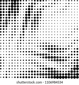 Grunge halftone black and white dots texture background. Spotted vector Abstract Texture
