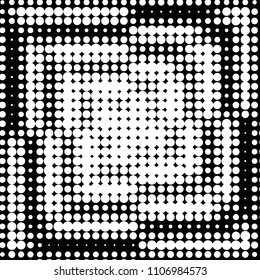 Grunge halftone black and white dots texture background. Spotted vector Abstract Texture
