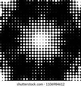 Grunge halftone black and white dots texture background. Spotted vector Abstract Texture
