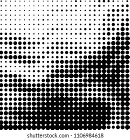 Grunge halftone black and white dots texture background. Spotted vector Abstract Texture
