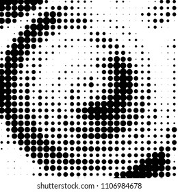 Grunge halftone black and white dots texture background. Spotted vector Abstract Texture
