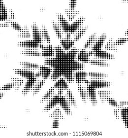 Grunge halftone black and white dots texture background. Spotted vector Abstract Texture
