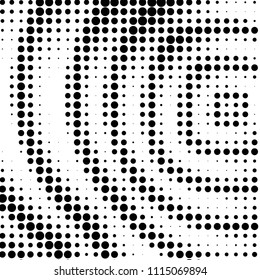 Grunge halftone black and white dots texture background. Spotted vector Abstract Texture
