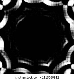 Grunge halftone black and white dots texture background. Spotted vector Abstract Texture

