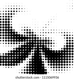 Grunge halftone black and white dots texture background. Spotted vector Abstract Texture
