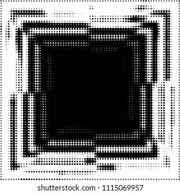 Grunge halftone black and white dots texture background. Spotted vector Abstract Texture
