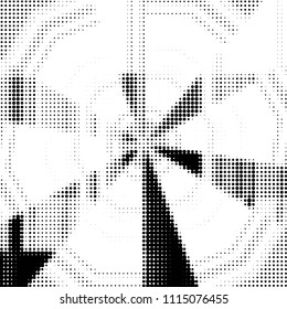 Grunge halftone black and white dots texture background. Spotted vector Abstract Texture
