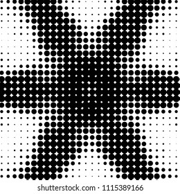 Grunge halftone black and white dots texture background. Spotted vector Abstract Texture
