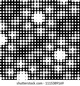 Grunge halftone black and white dots texture background. Spotted vector Abstract Texture
